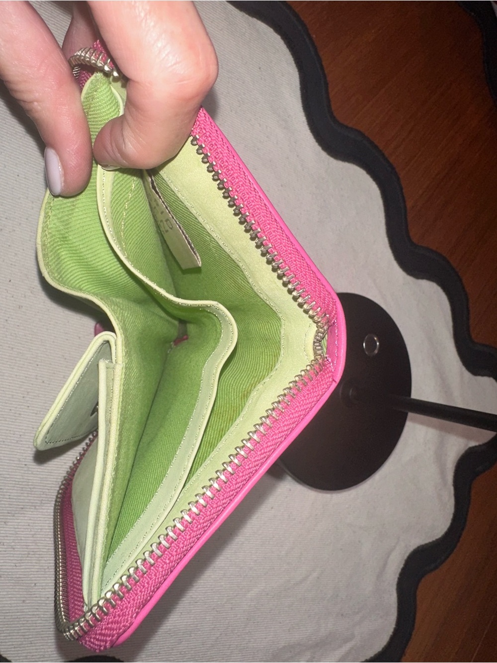 Sigrid Olsen Pink Leather Zip-Around Wallet | Suede Interior | Compact | EUC - Picture 4 of 12